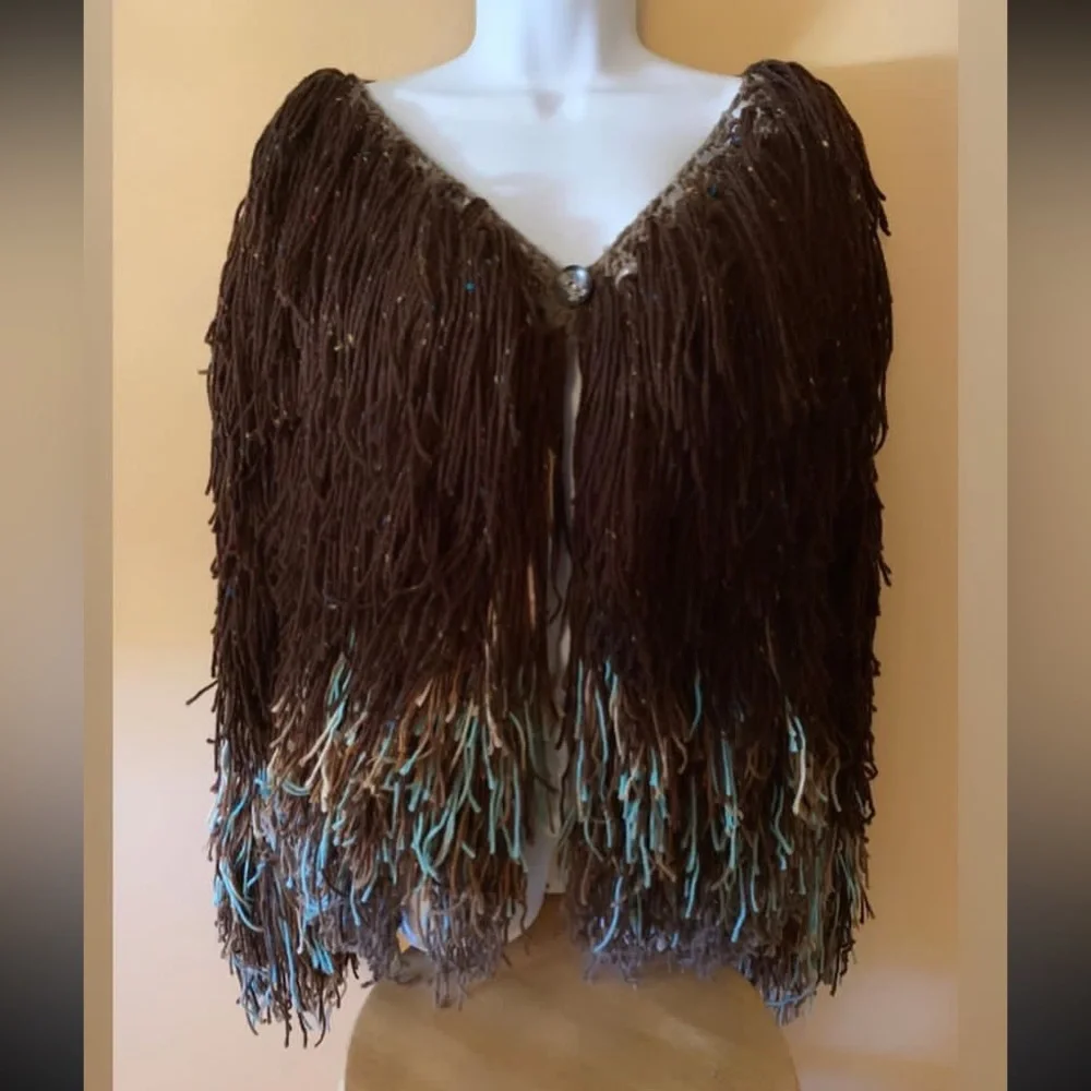 CROCHET FRINGE SWEATER - Picture 1 of 4
